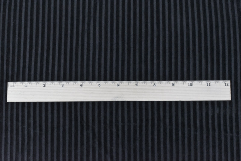 Black Stripe Burnout Stretch Poly Spandex Velvet Knit Fabric