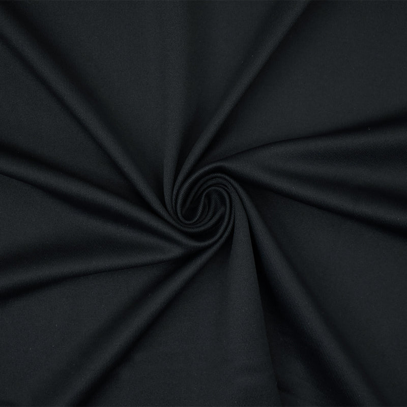 Black Solid Nylon Stretch Spandex Tricot Swimwear Knit Fabric