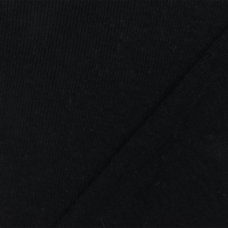 Basic Black Solid Stretch Rayon Rib Knit Fabric