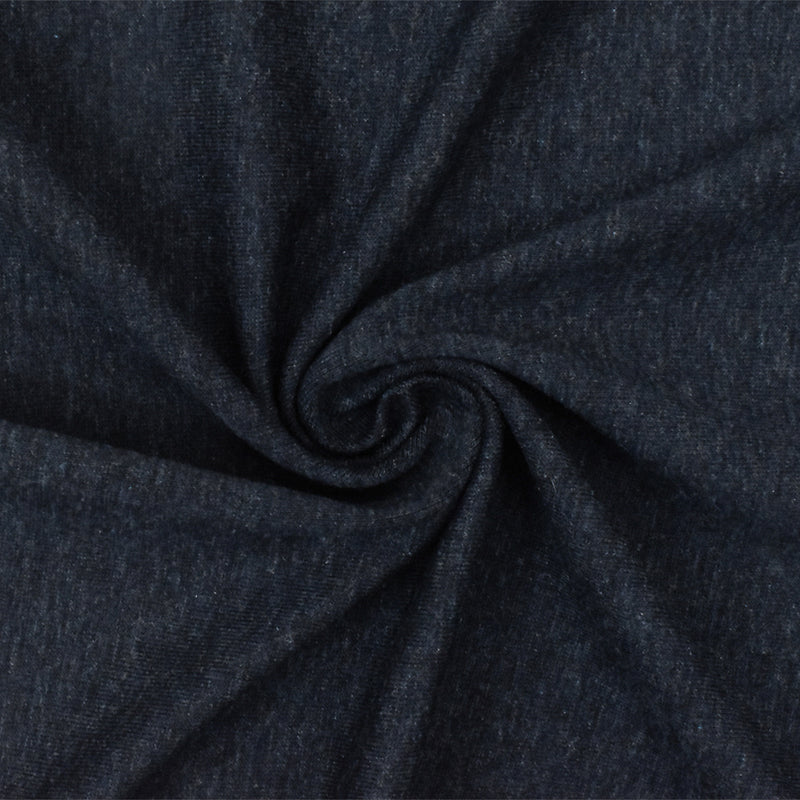Heather Night Navy Stretch Jersey Knit Fabric