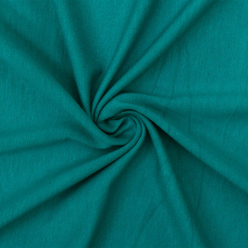 2 YD PC-Carol Teal Solid Stretch Rayon Jersey Knit Fabric