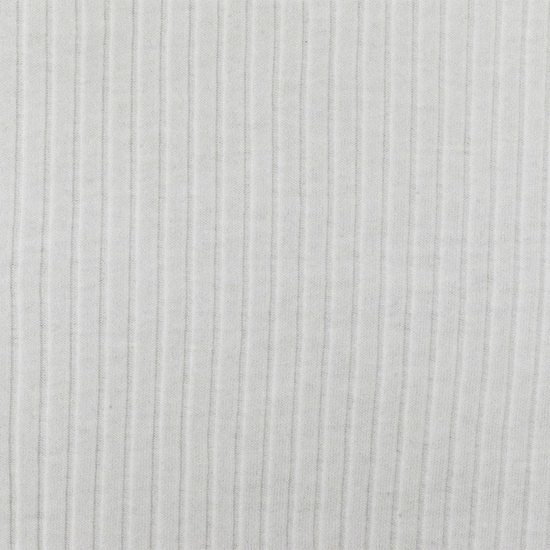 Bright White Solid Stretch Rib Knit Fabric