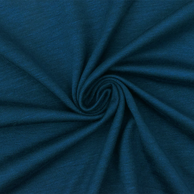 Knight Teal Solid Stretch Rayon Jersey Knit Fabric