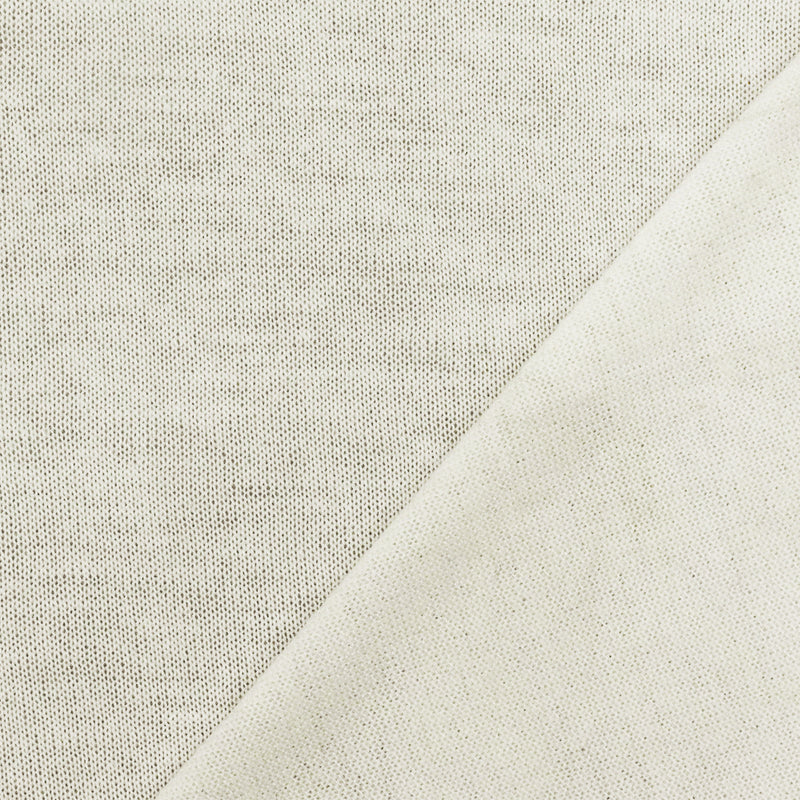 1 5/8 YD PC-Bone Ivory Solid Rayon Cotton Jersey Knit Fabric