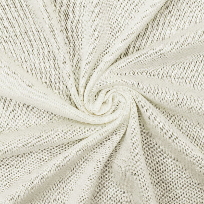 1 YD PC-Bone Ivory Solid Rayon Cotton Jersey Knit Fabric