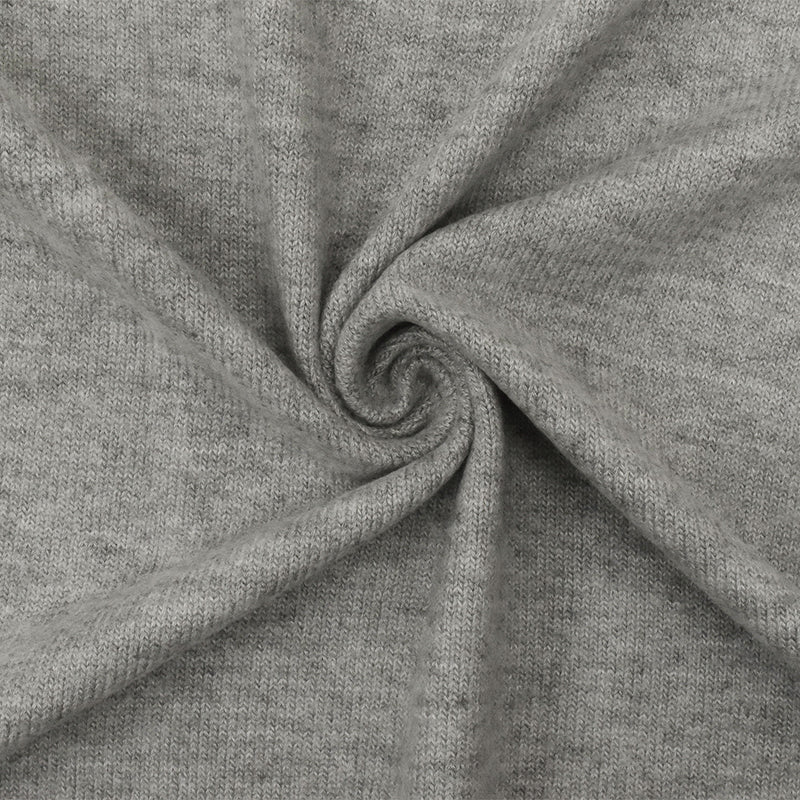 5 YD PC-Heather Simple Gray Stretch Rayon Brushed Jersey Knit Fabric