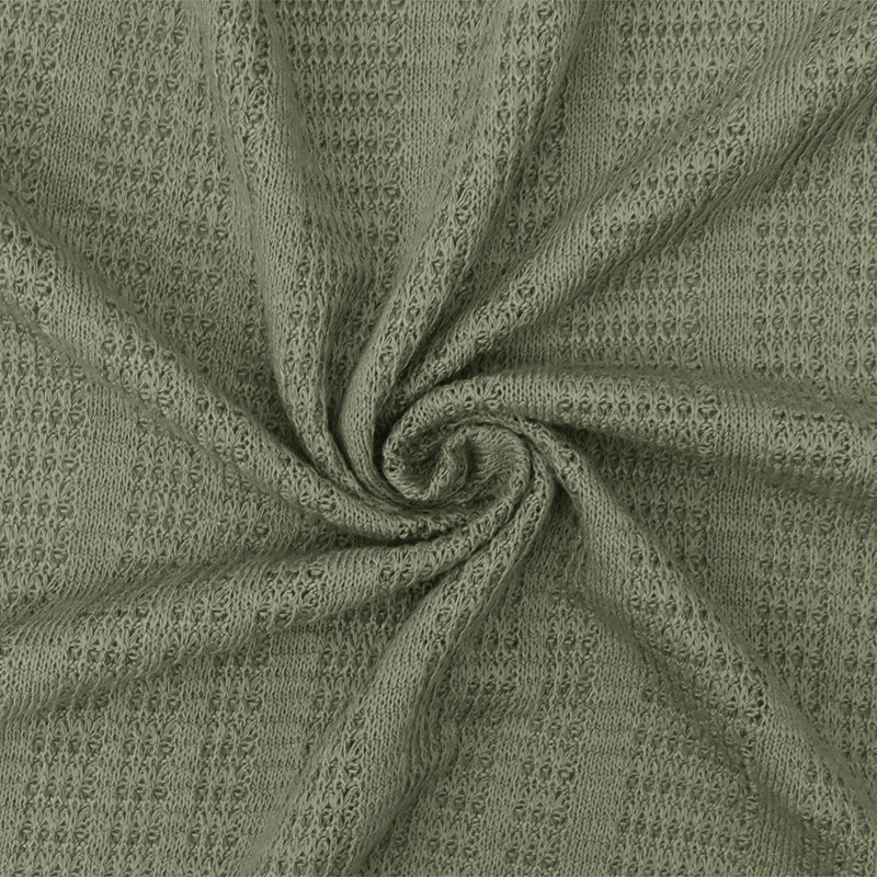 1 1/2 YD PC-Sage Green Texture Stripe Stretch Sweater Knit Fabric