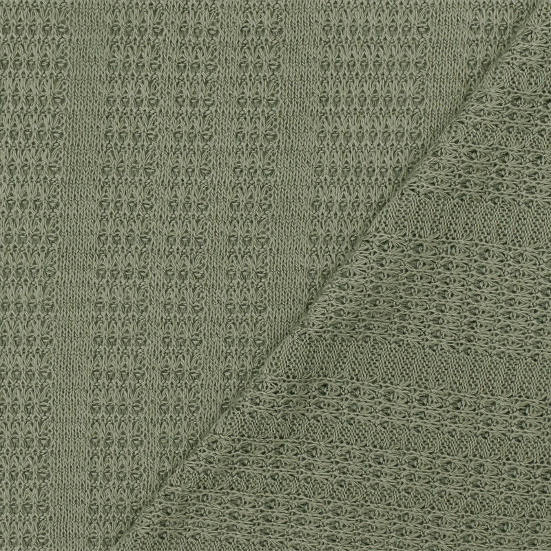 1 1/2 YD PC-Sage Green Texture Stripe Stretch Sweater Knit Fabric