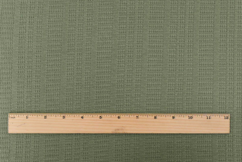 1 1/2 YD PC-Sage Green Texture Stripe Stretch Sweater Knit Fabric
