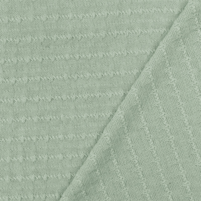 Fog Green Texture Stripe Stretch Jersey Knit Fabric