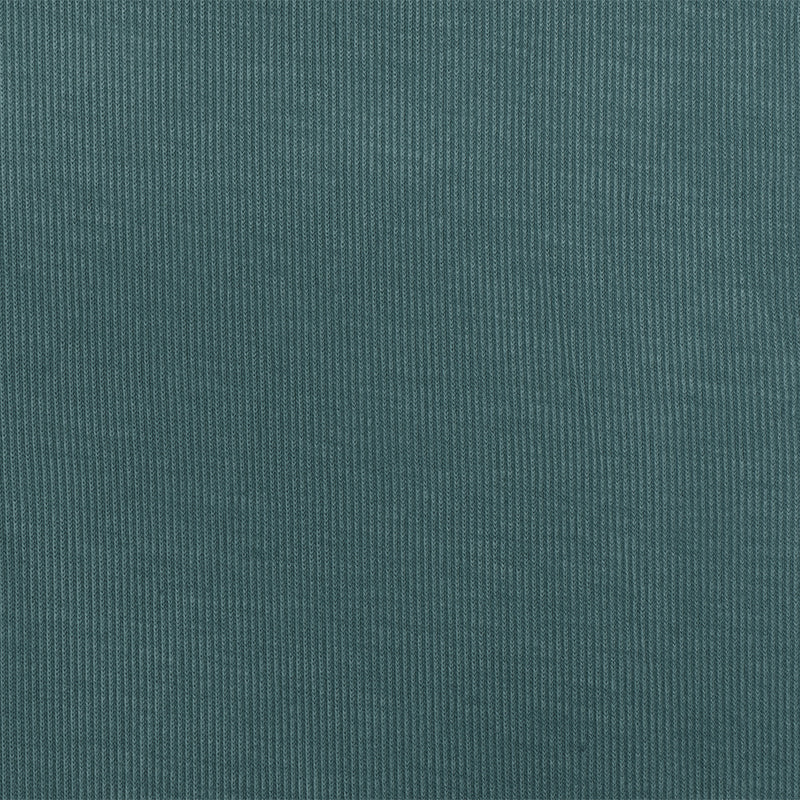 Teal Solid Stretch Spandex Poly Rayon Rib Knit Fabric