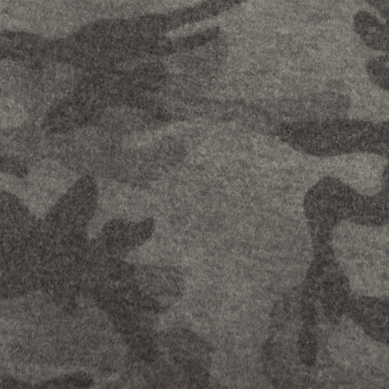 Vintage Gray-Multi Camo Printed Stretch Poly Brushed Jersey Knit Fabric