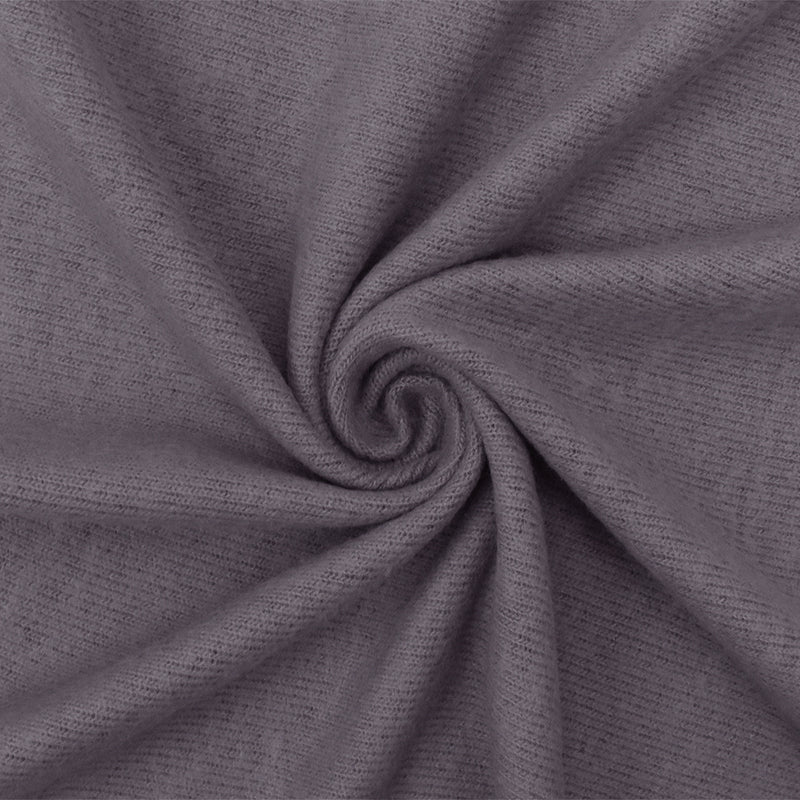 2 YD PC-Smoke Mauve Solid Stretch Brushed Jersey Knit Fabric
