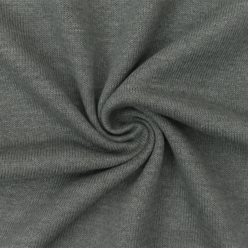 Galaxy Gray Solid Stretch French Terry Knit Fabric