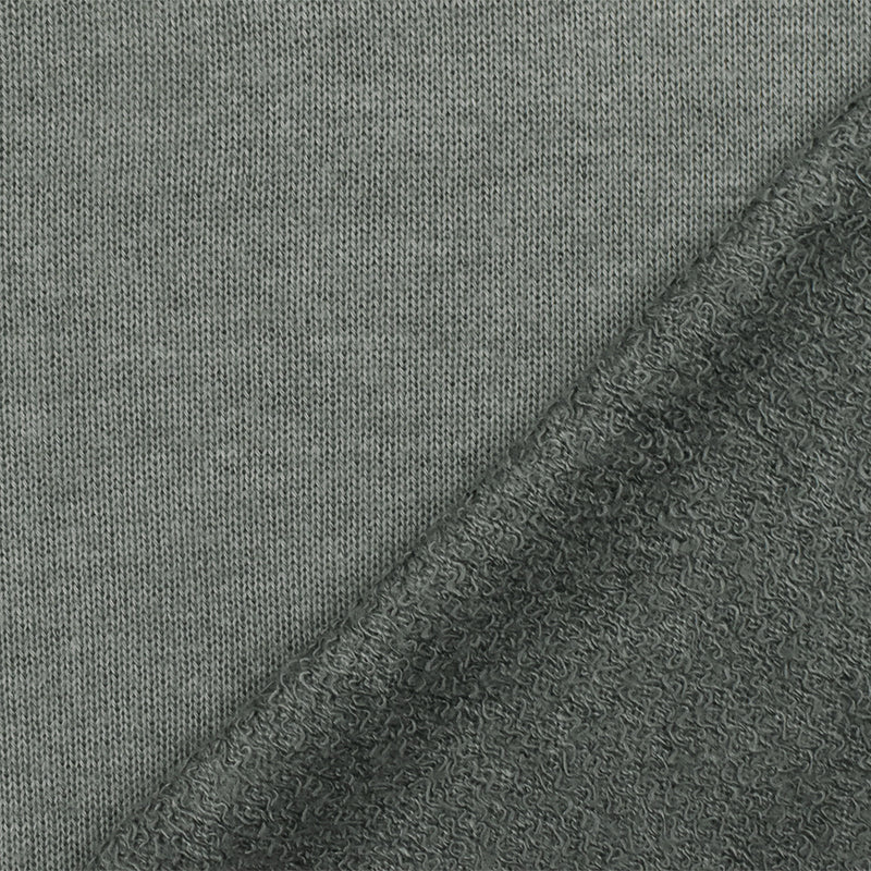 Galaxy Gray Solid Stretch French Terry Knit Fabric