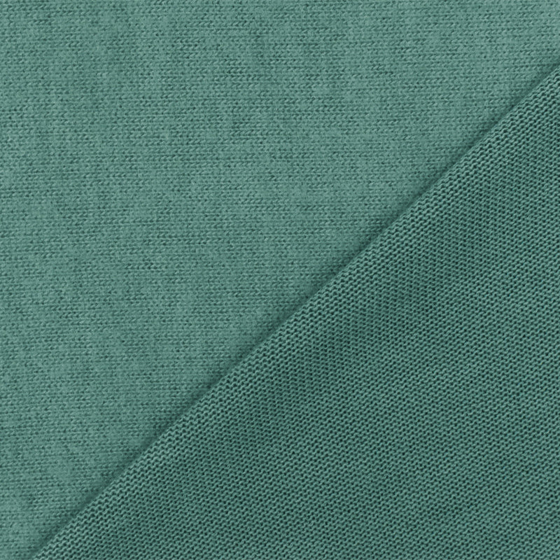 Verdigris Teal Solid Stretch Brushed Jersey Knit Fabric