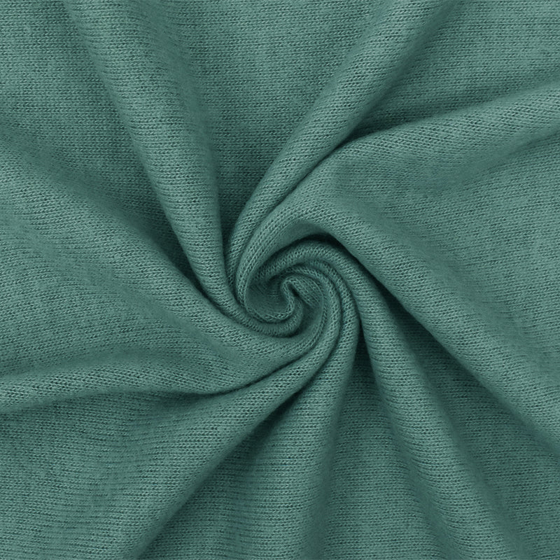 Verdigris Teal Solid Stretch Brushed Jersey Knit Fabric