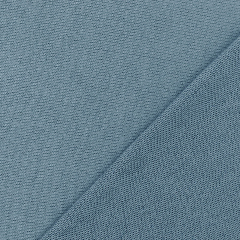 Vintage Blue Solid Stretch Brushed Jersey Knit Fabric