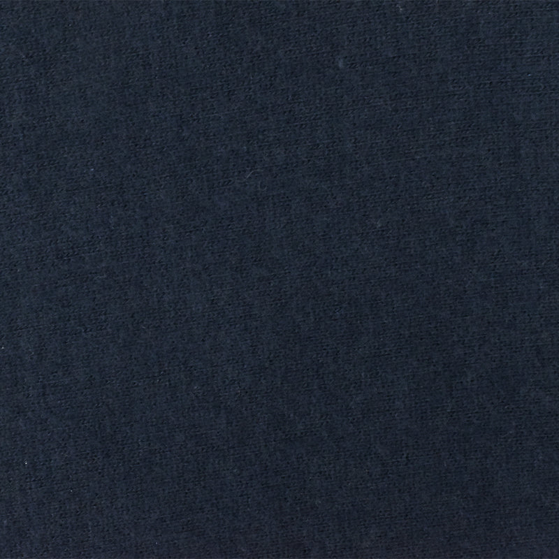 Deep Navy Solid Stretch Brushed Jersey Knit Fabric