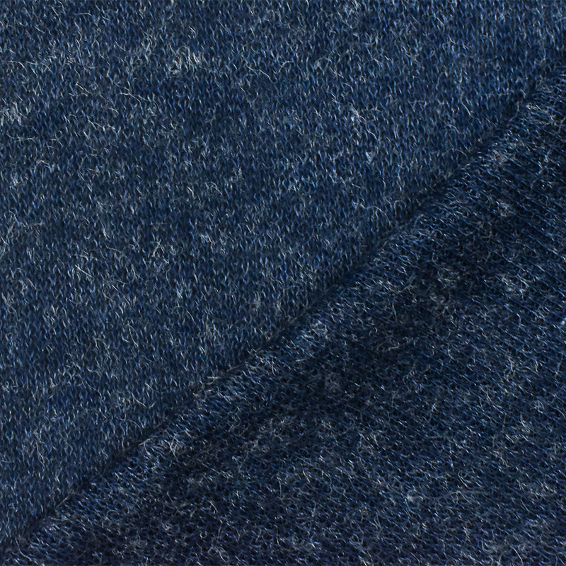 Blue-Gray Texture Stretch Poly Spandex 1x1 Rib Knit Fabric