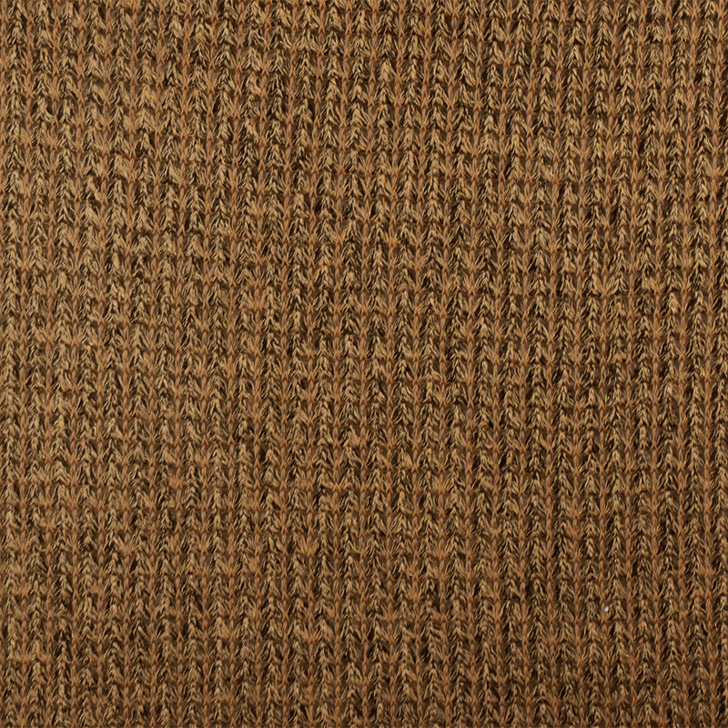 Camel Brown-Orange-Black Texture Stretch Thermal Knit Fabric