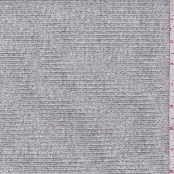 3 YD PC-Light Heather Gray Ribbed Sweater Knit Fabric