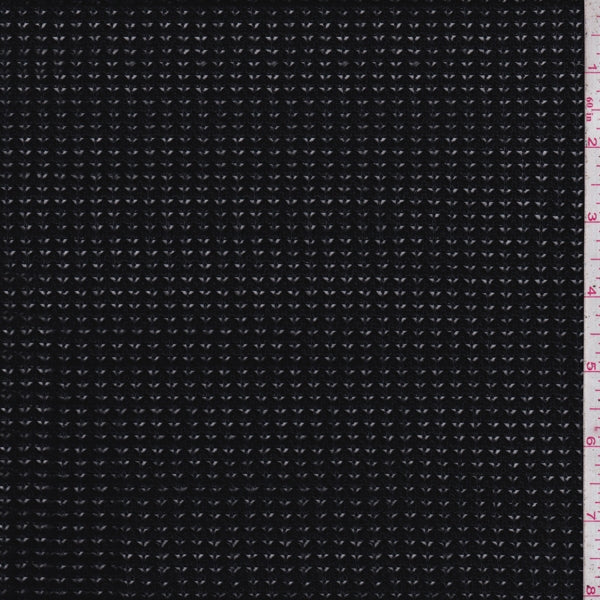 Black Waffle Knit Fabric