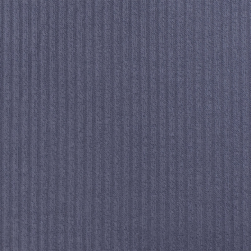 1 3/4 YD PC-Purple Solid Poly-Cotton Stretch Spandex Rib Knit Fabric