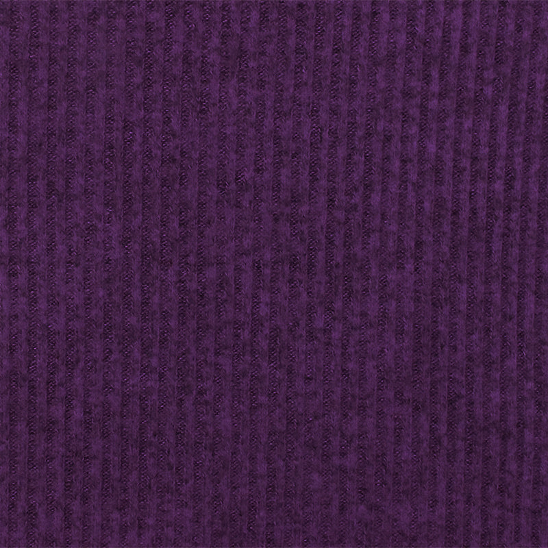 1 3/4 YD PC-Fruit Purple-Black Texture Stretch Brushed Rib Knit Fabric