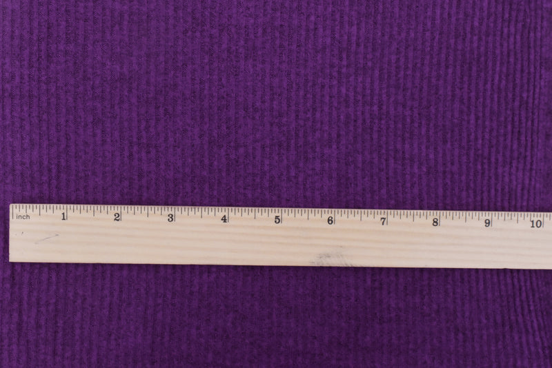 1 3/4 YD PC-Fruit Purple-Black Texture Stretch Brushed Rib Knit Fabric