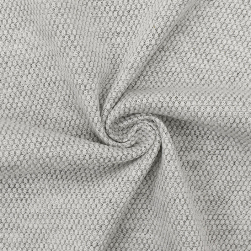 Light Gray-White Mini Honeycomb Stretch Knit Fabric
