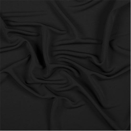 Runway Silks Black Matte Jersey Fabric - Reorderable