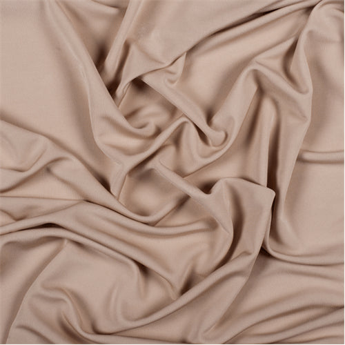 Runway Silks Beige Matte Jersey Fabric - Reorderable