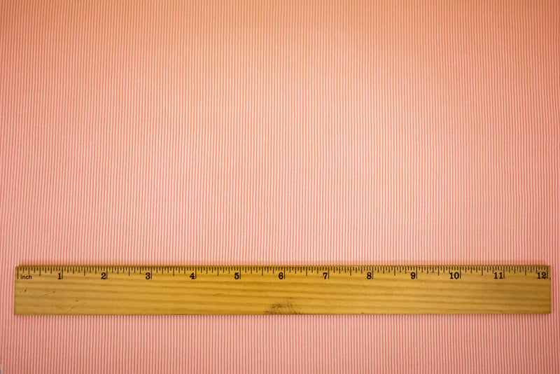 Light Peach Nylon Stretch Spandex 2x2 Rib Knit Fabric
