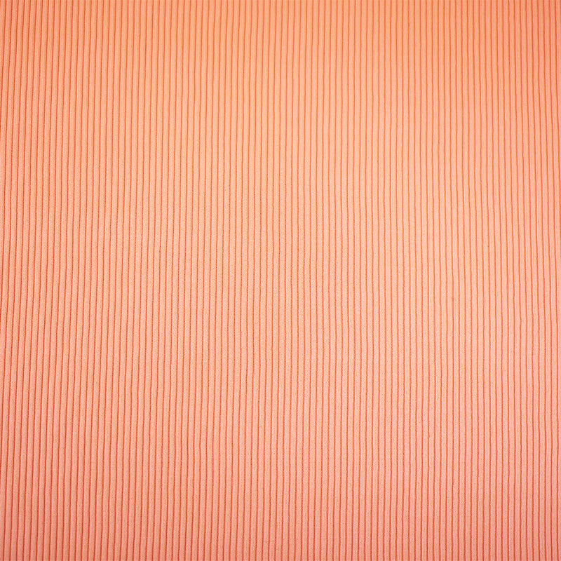 Light Peach Nylon Stretch Spandex 2x2 Rib Knit Fabric