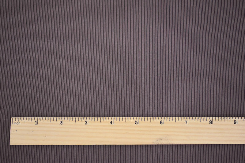 4 YD PC-Brown Nylon Stretch Spandex 2x2 Rib Knit Fabric