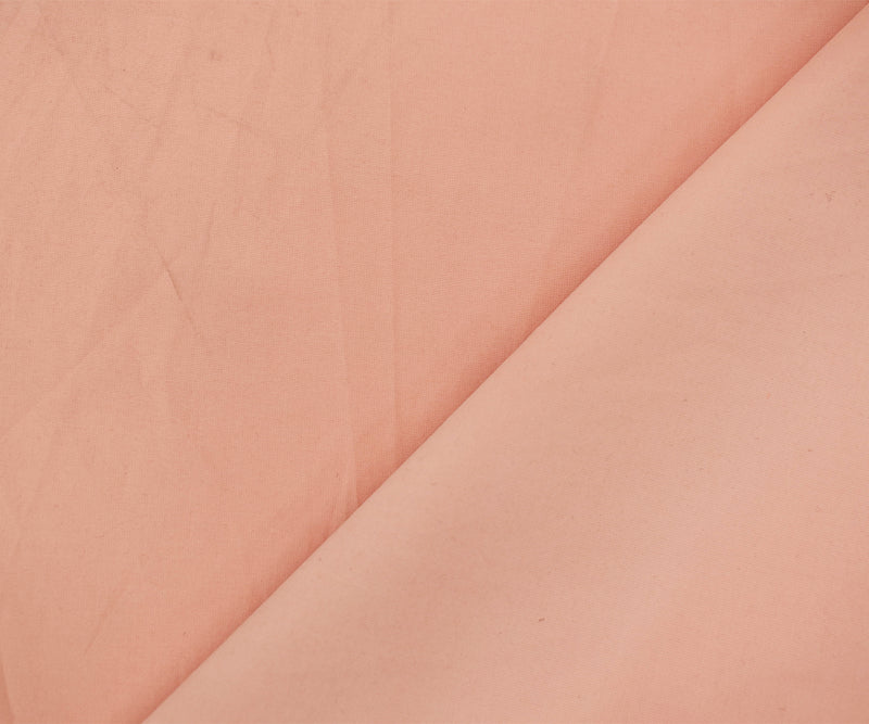 Light Peach Orange Polyester-Cotton Solid Lining Fabric