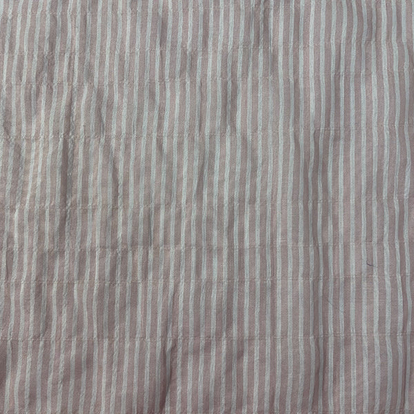 Pale Pink and White Stripe Seersucker Lawn Fabric