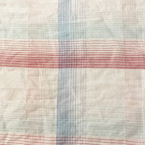 Pink Multi Plaid Print Batiste Fabric