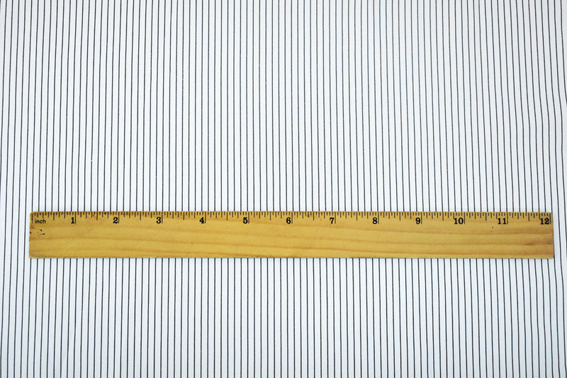 Black-White Stripe Poly Cotton Poplin Woven Fabric