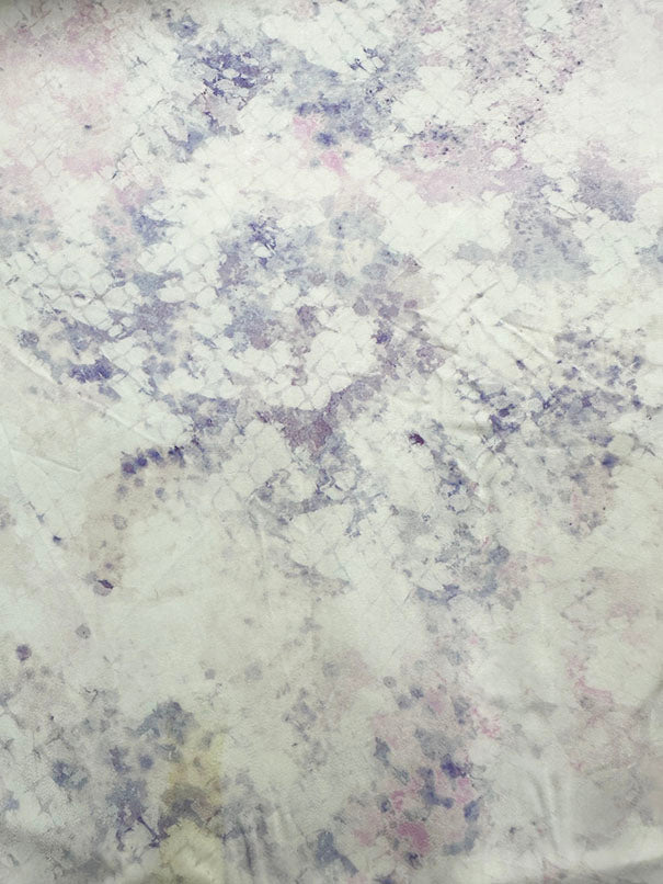 White Marble Print Rayon Satin Fabric