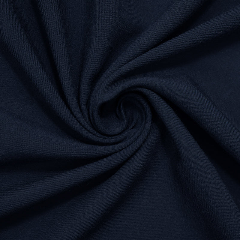 Dark Navy Blue Rayon Famous Maker Solid Lawn Woven Fabric