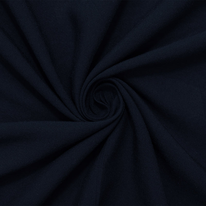 Deep Navy Blue Rayon Famous Maker Solid Lawn Woven Fabric