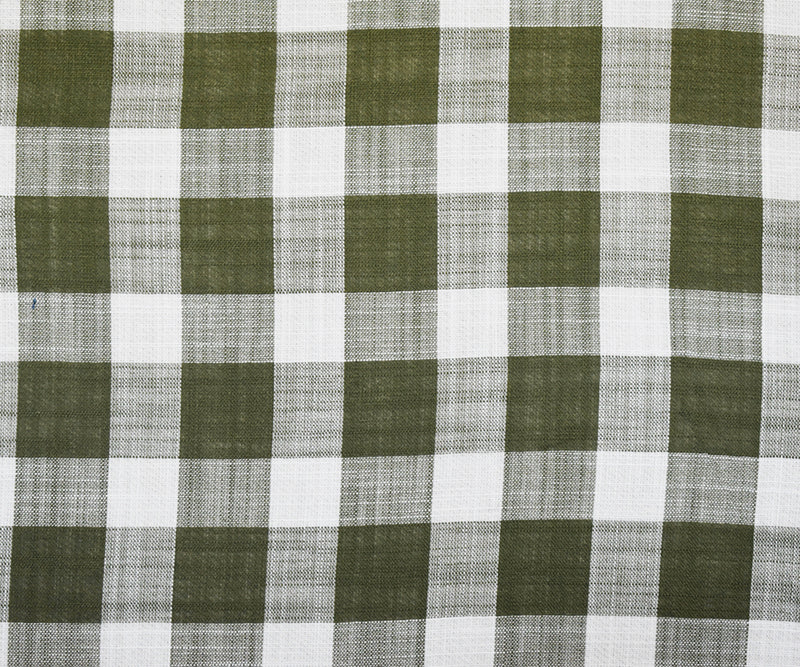 Deep Green-White Cotton Famous Maker Slub Gauze Woven Fabric