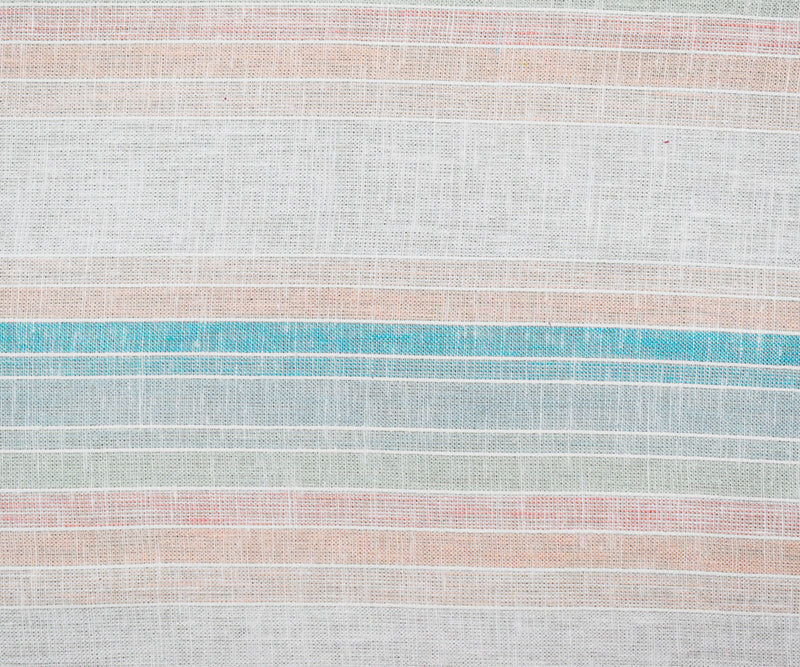 White-Pink-Multi Cotton Famous Maker Stripe Shirting Woven Fabric
