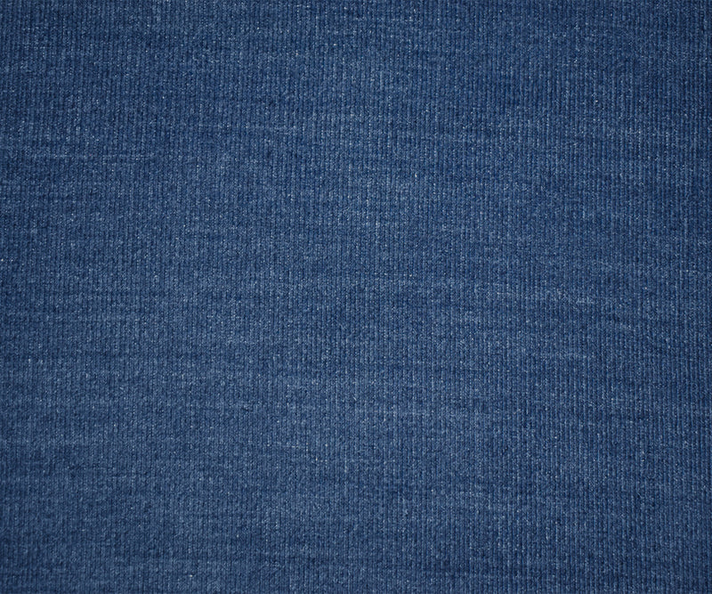1 3/4 YD PC-Blue-White Famous Maker Cotton-Rayon Striped Corduroy-Like Woven Fabric