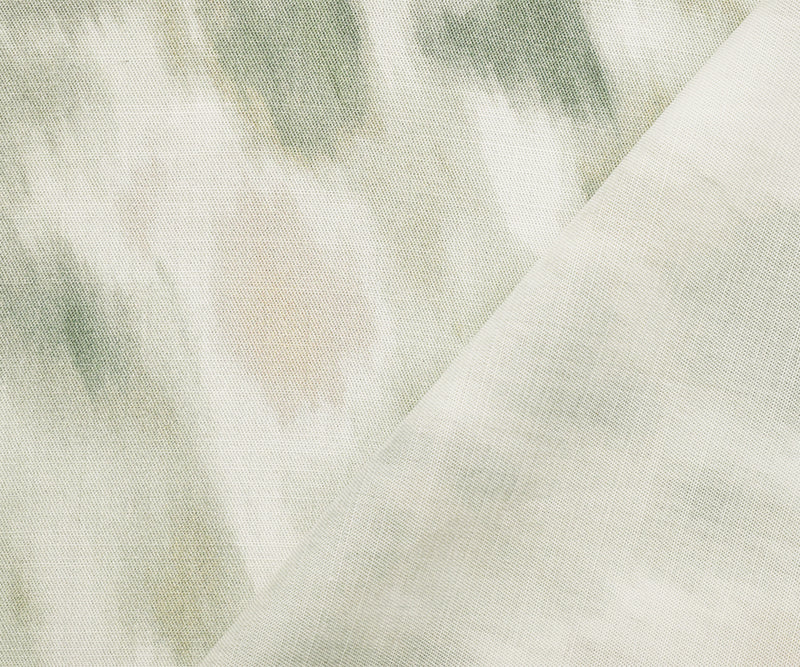 Gray-Beige-Off-White Rayon Abstract Watercolor Printed Twill Woven Fabric