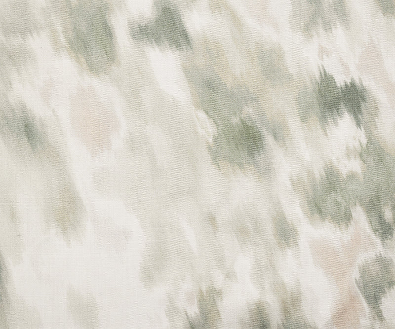 Gray-Beige-Off-White Rayon Abstract Watercolor Printed Twill Woven Fabric