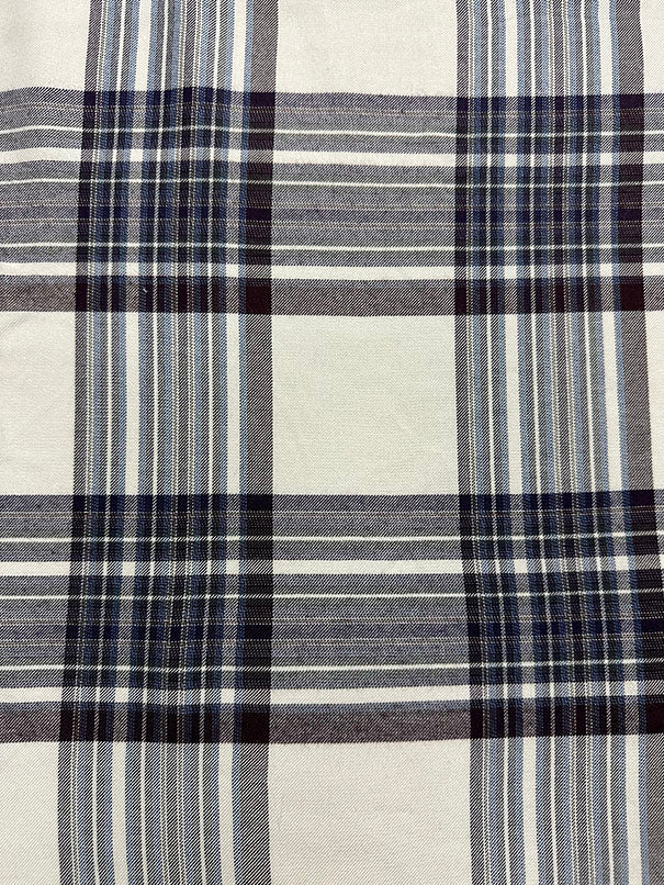 Brown Multi Woven Plaid Rayon Shirting Fabric