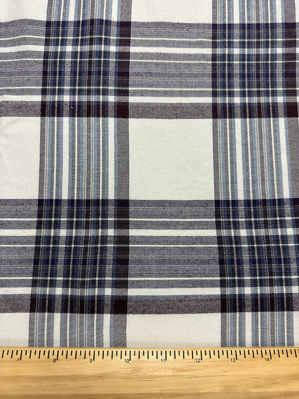 Brown Multi Woven Plaid Rayon Shirting Fabric